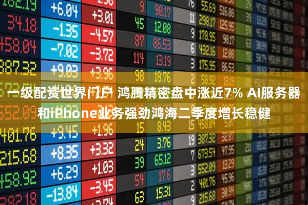 一级配资世界门户 鸿腾精密盘中涨近7% AI服务器和iPhone业务强劲鸿海二季度增长稳健